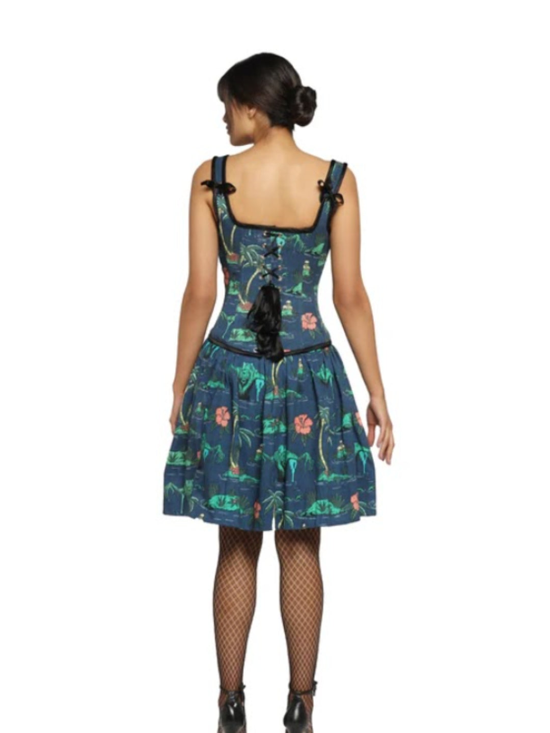 Flower Waist Reducing Overbust Corset Dress