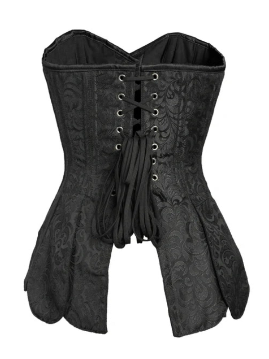 Black Brocade Faire Lady Overbust Corset