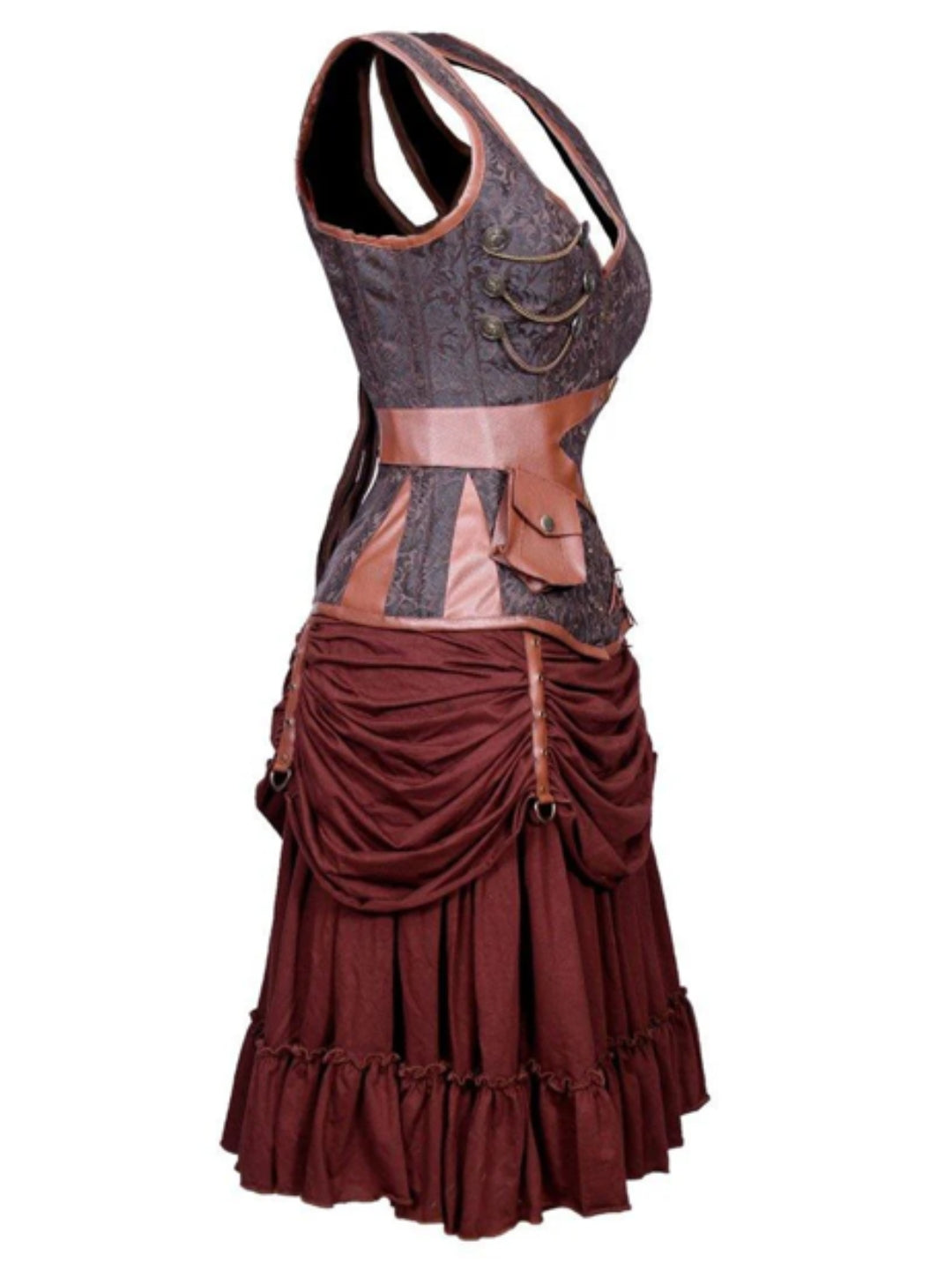 Steampunk Steel Boned Corset Dress
