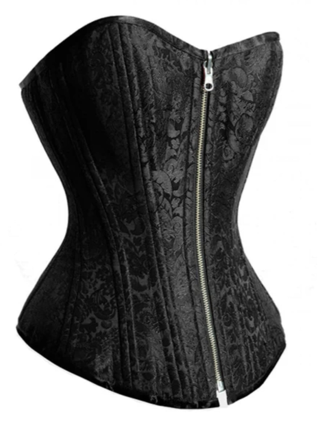 Dual-Tone Black & Green Reversible Overbust Corset