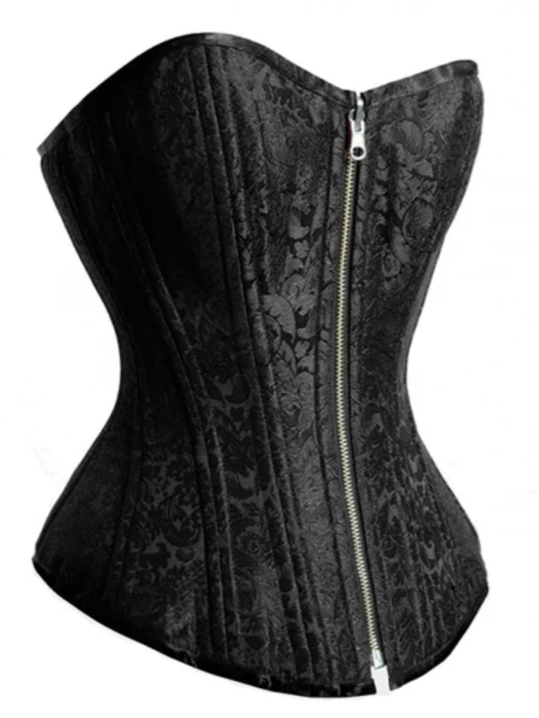 Dual-Tone Black & Red Reversible Overbust Corset