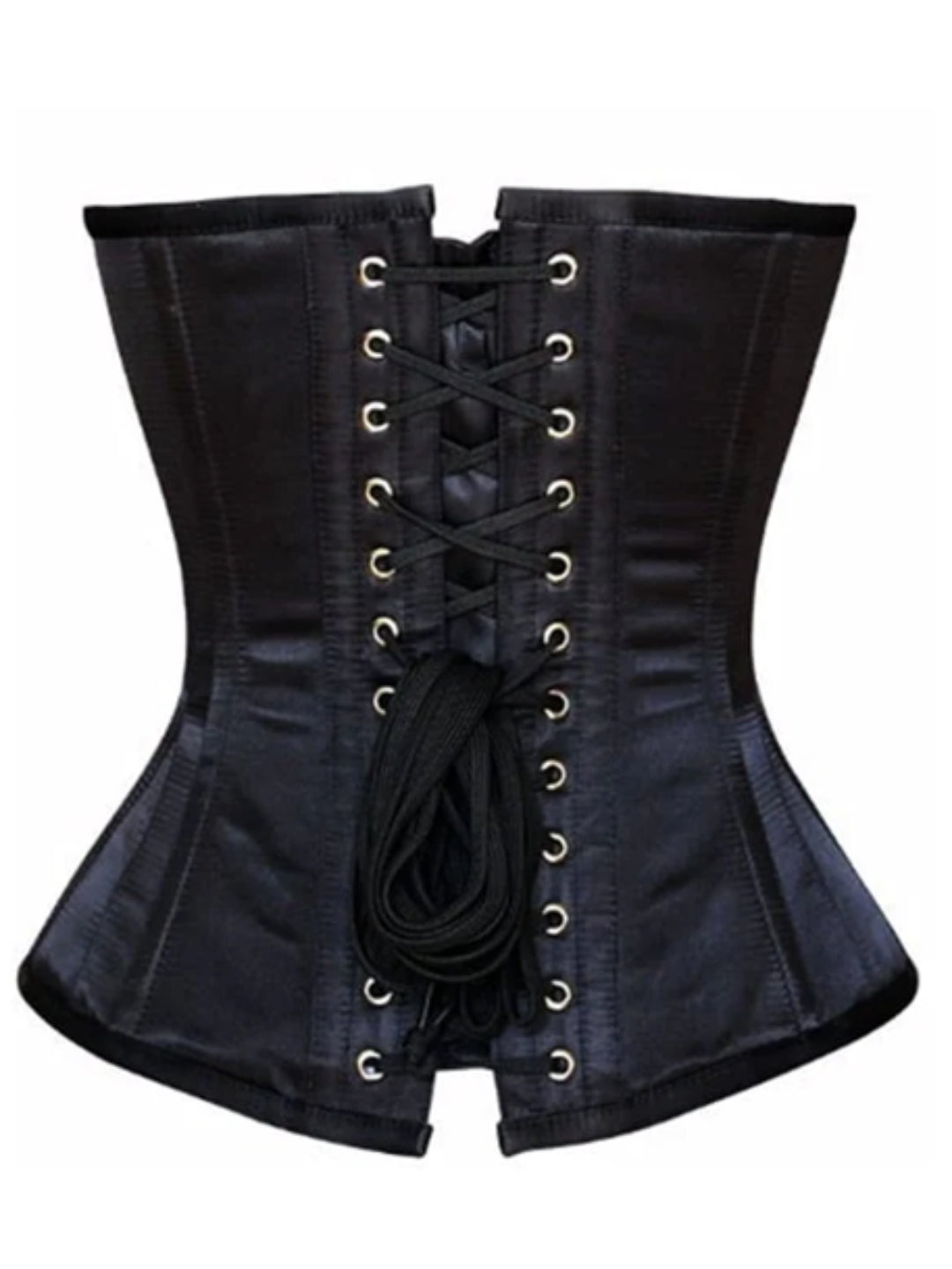 Waist-Cinching Satin Overbust Corset