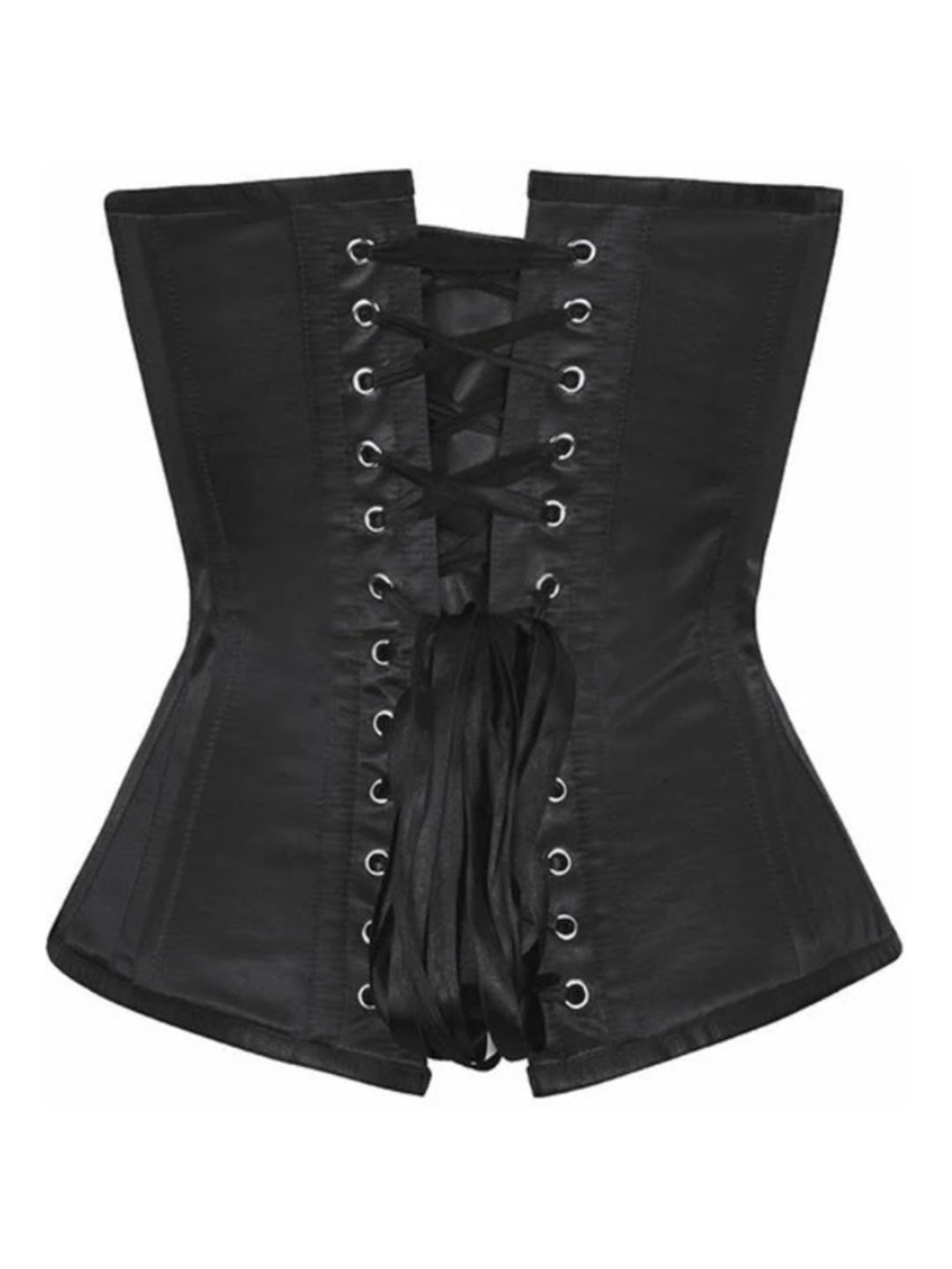 Fish Scales Beaded Black Overbust Corset