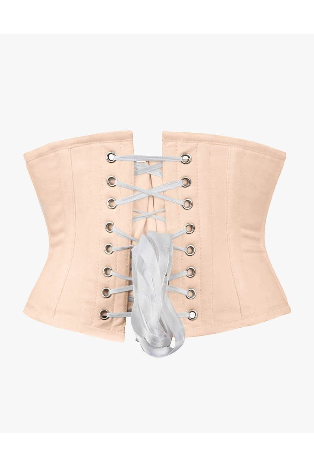Short Beige Cotton Underbust Corset