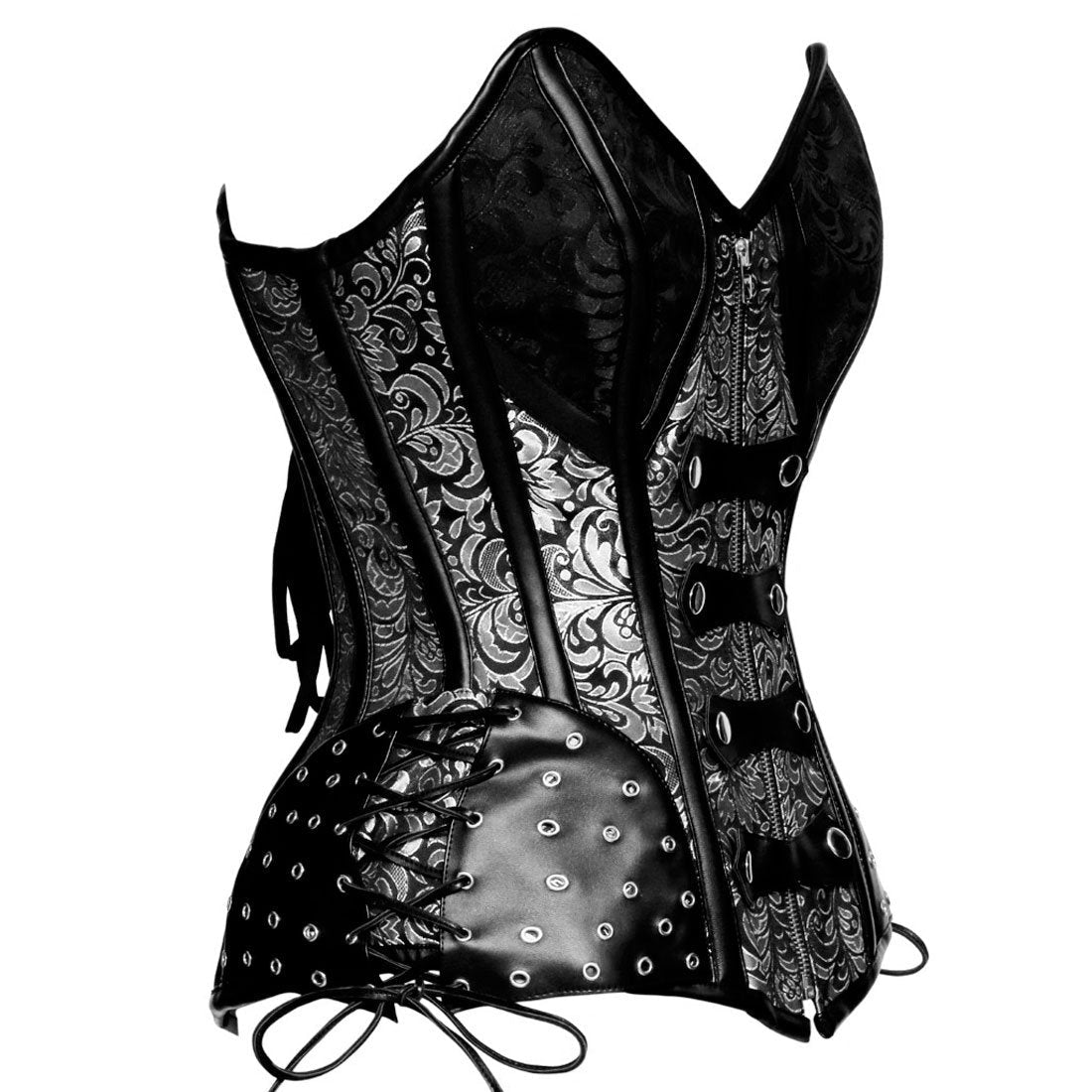 Gothic Long Lined Authentic Steel Boned Overbust Corset