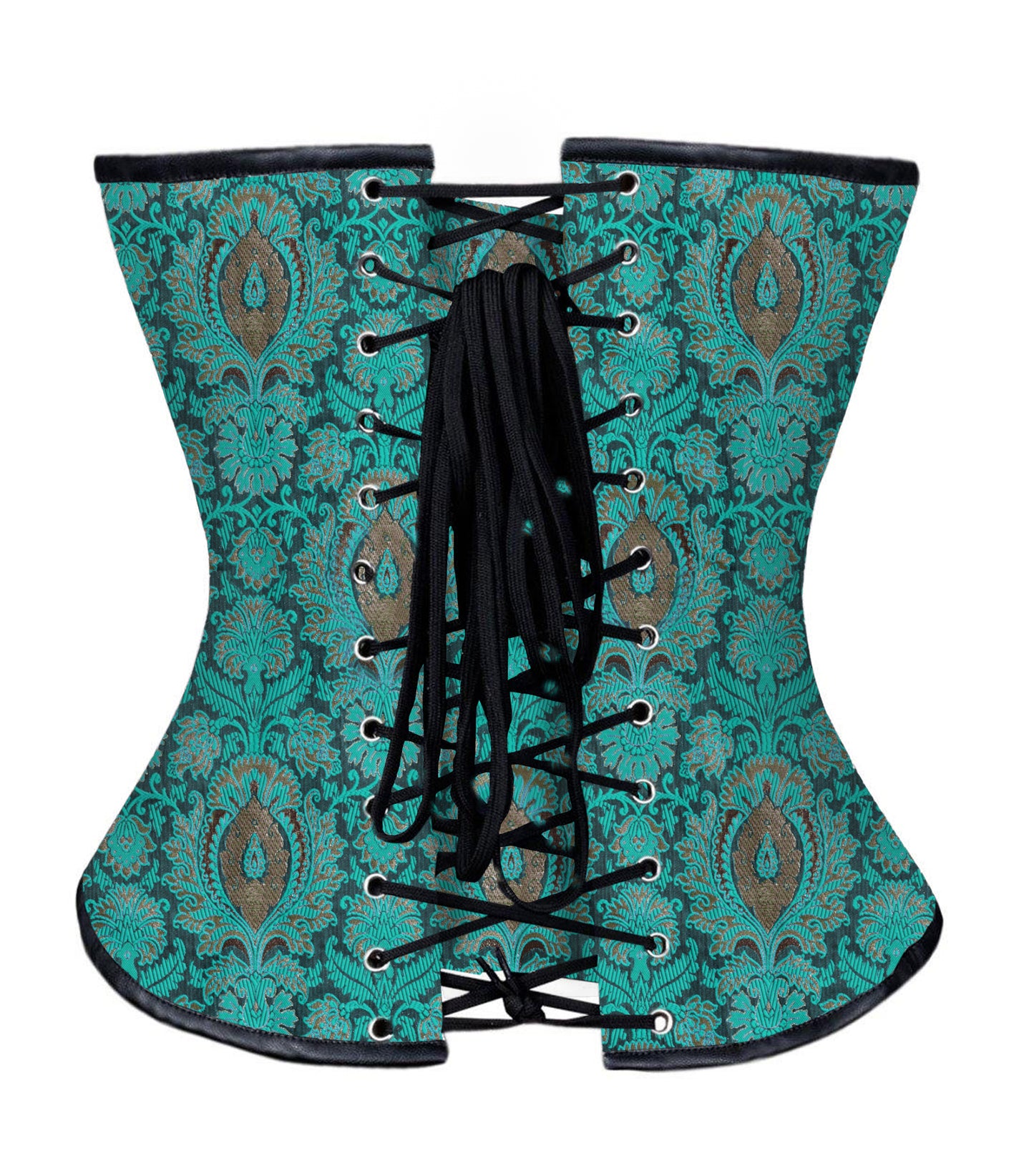 Brocade Authentic Steel Boned Steampunk Waist Training Overbust Corset