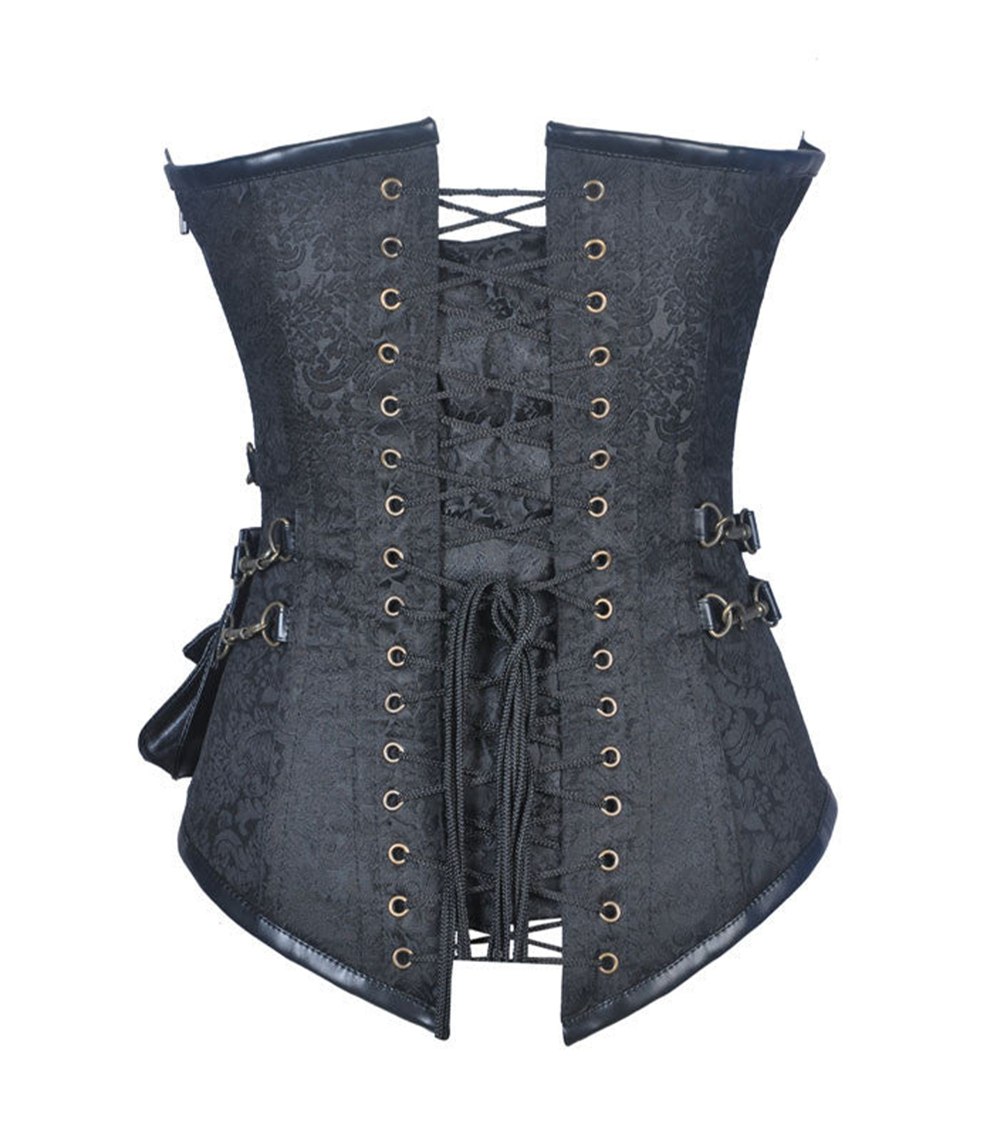 Black Brocade Overbust Corset