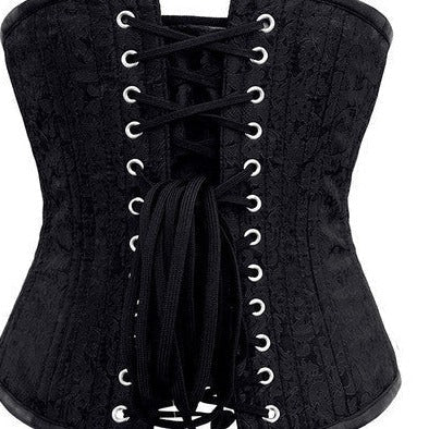 Dual-Tone White & Black Reversible Overbust Corset