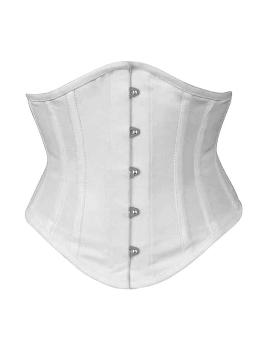White Cotton Underbust Corset