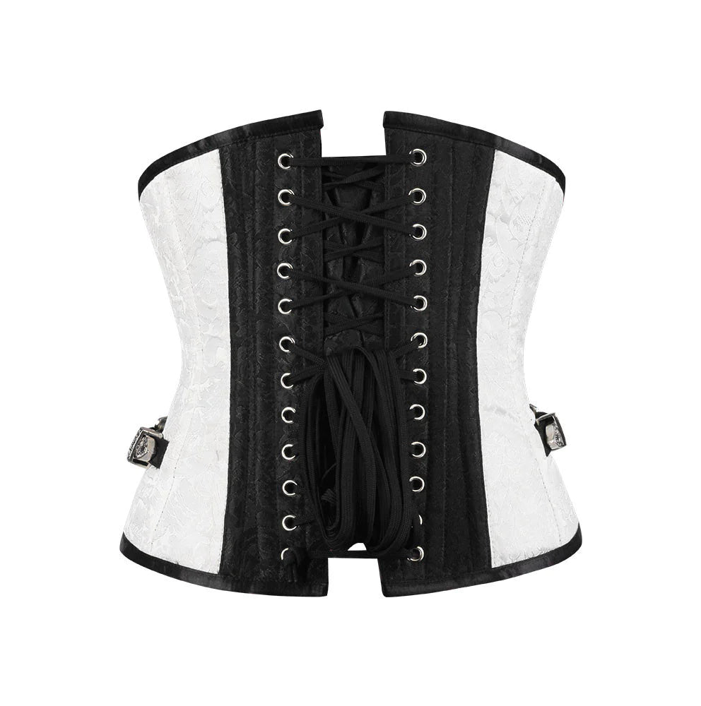 Black/White Waist Reducing Underbust Corset