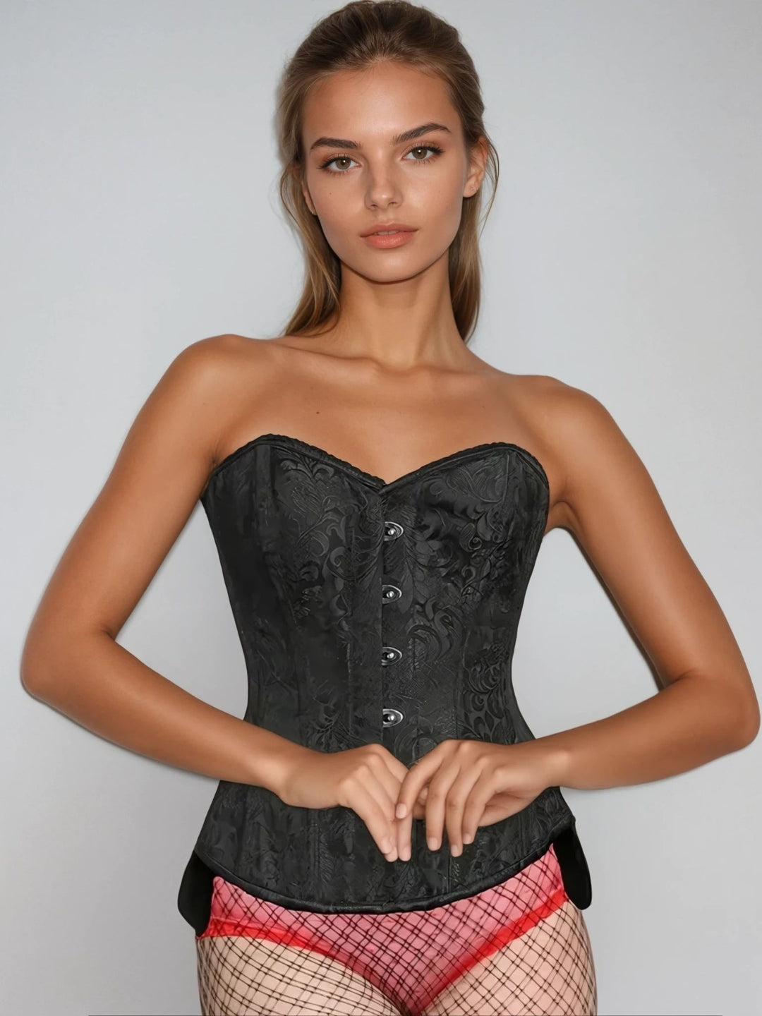 Black Brocade Faire Lady Corset