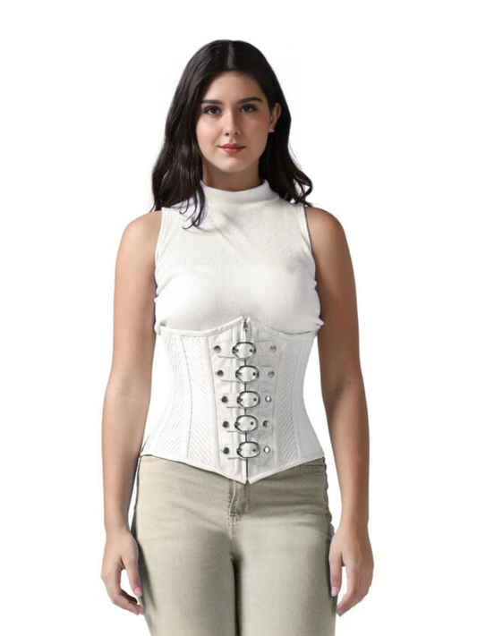 White Pvc Waist Reducing Wholesale Underbust Corset