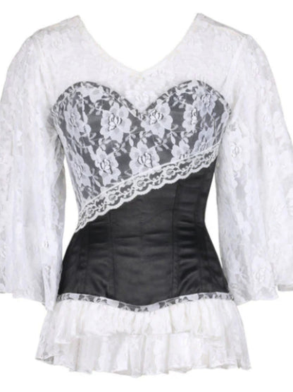 Midnight and Snow Corset Dress