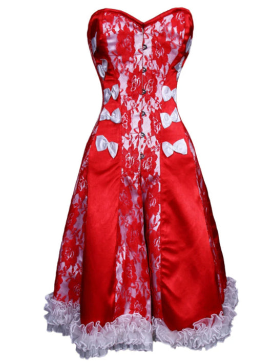 Luxe Satin Overbust Corset Dress