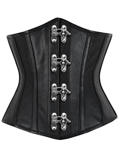 Genuine Leather Underbust Corset for Waist Reduction