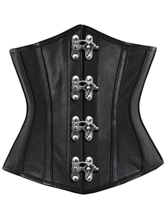 Genuine Leather Underbust Corset for Waist Reduction