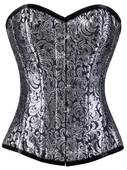 Urania Black & Silver Authentic Overbust Corset