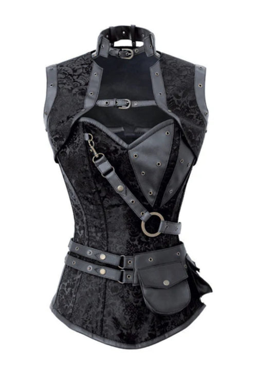 Gothic Brocade Overbust Corset