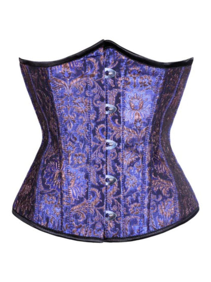 Elisbat Blue Waist-Cinching Steel-Boned Underbust Corset