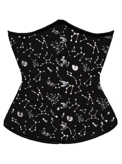 Starry Night Cotton Waist-Cinching Underbust Corset