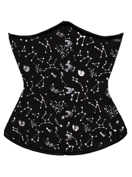 Starry Night Cotton Waist-Cinching Underbust Corset
