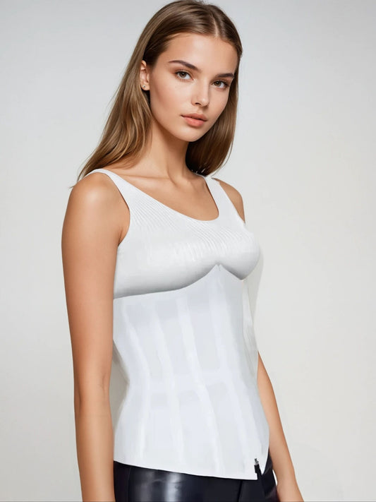 Ivory Soft Mesh Waist-Cinching Underbust Corset
