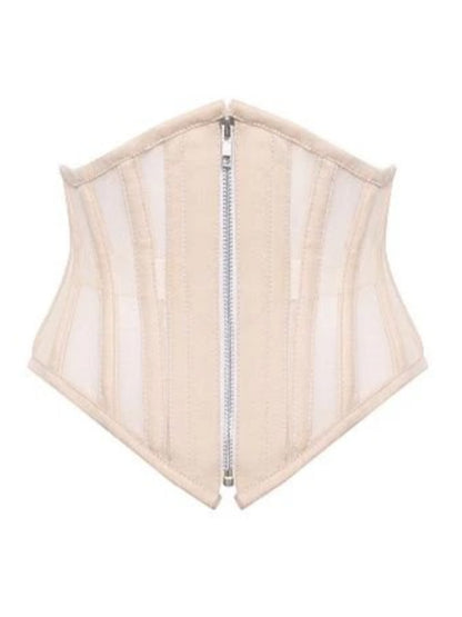 Nude Mesh Waist Cinching Underbust Corset