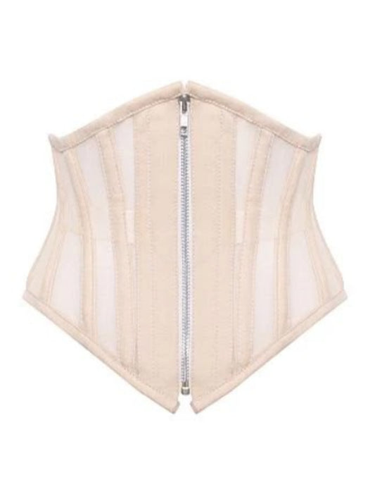 Nude Mesh Waist Cinching Underbust Corset