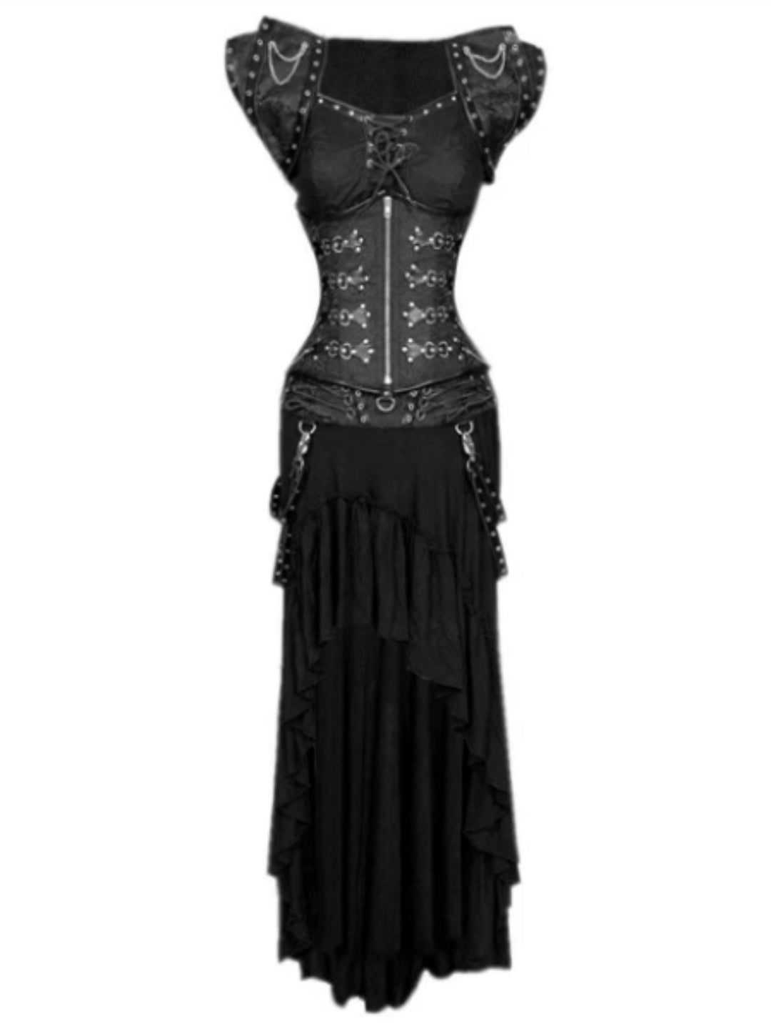 Authentic Gothic Dark Underbust Corset Dress