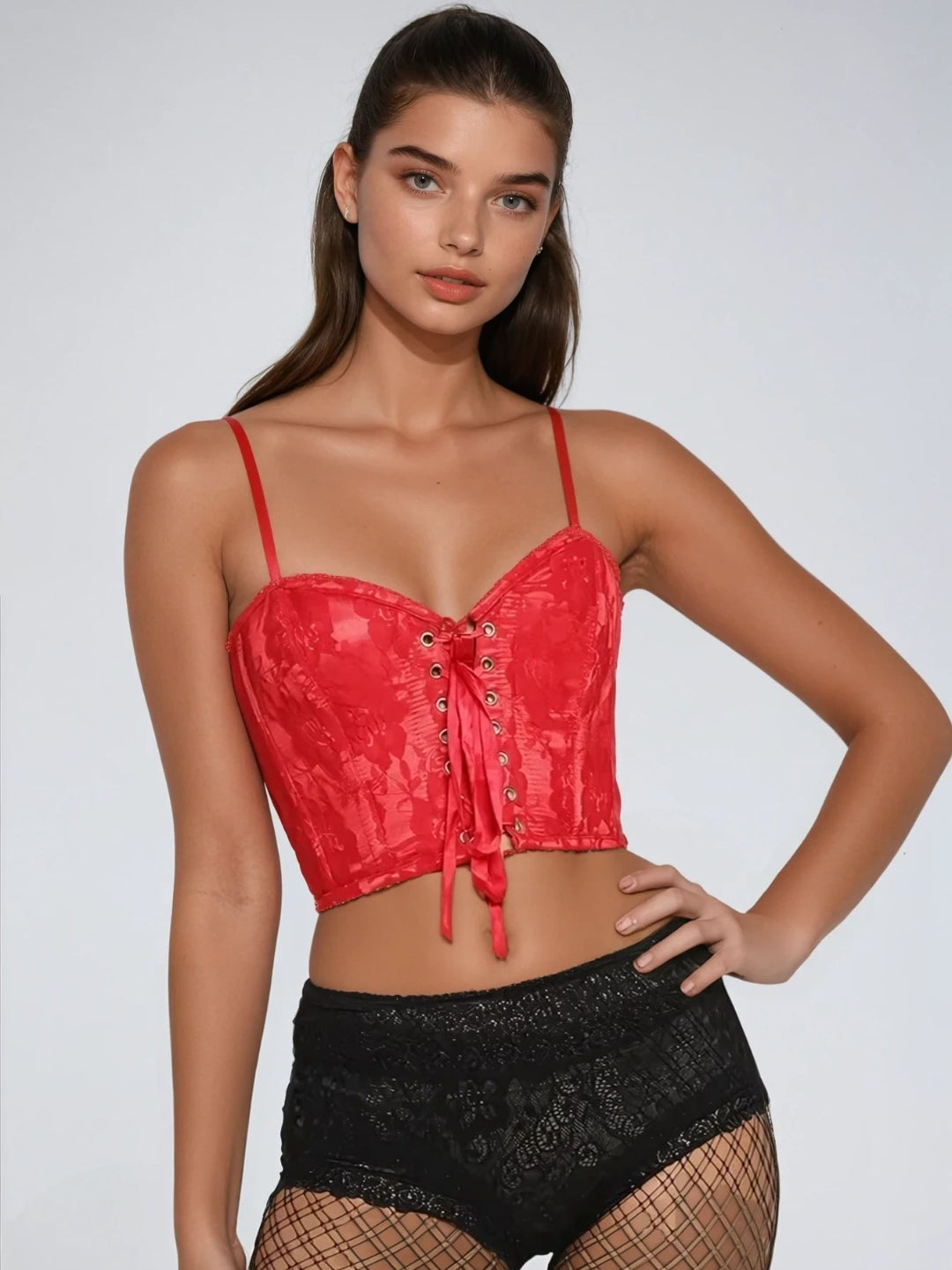 Flame Red Corset Top