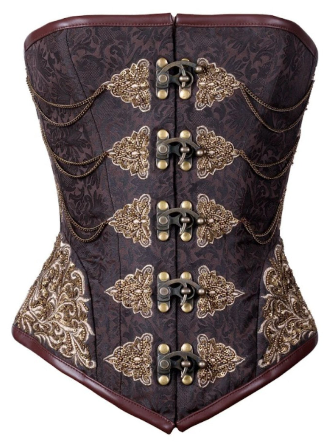 Steel-Boned Steampunk Overbust Corset