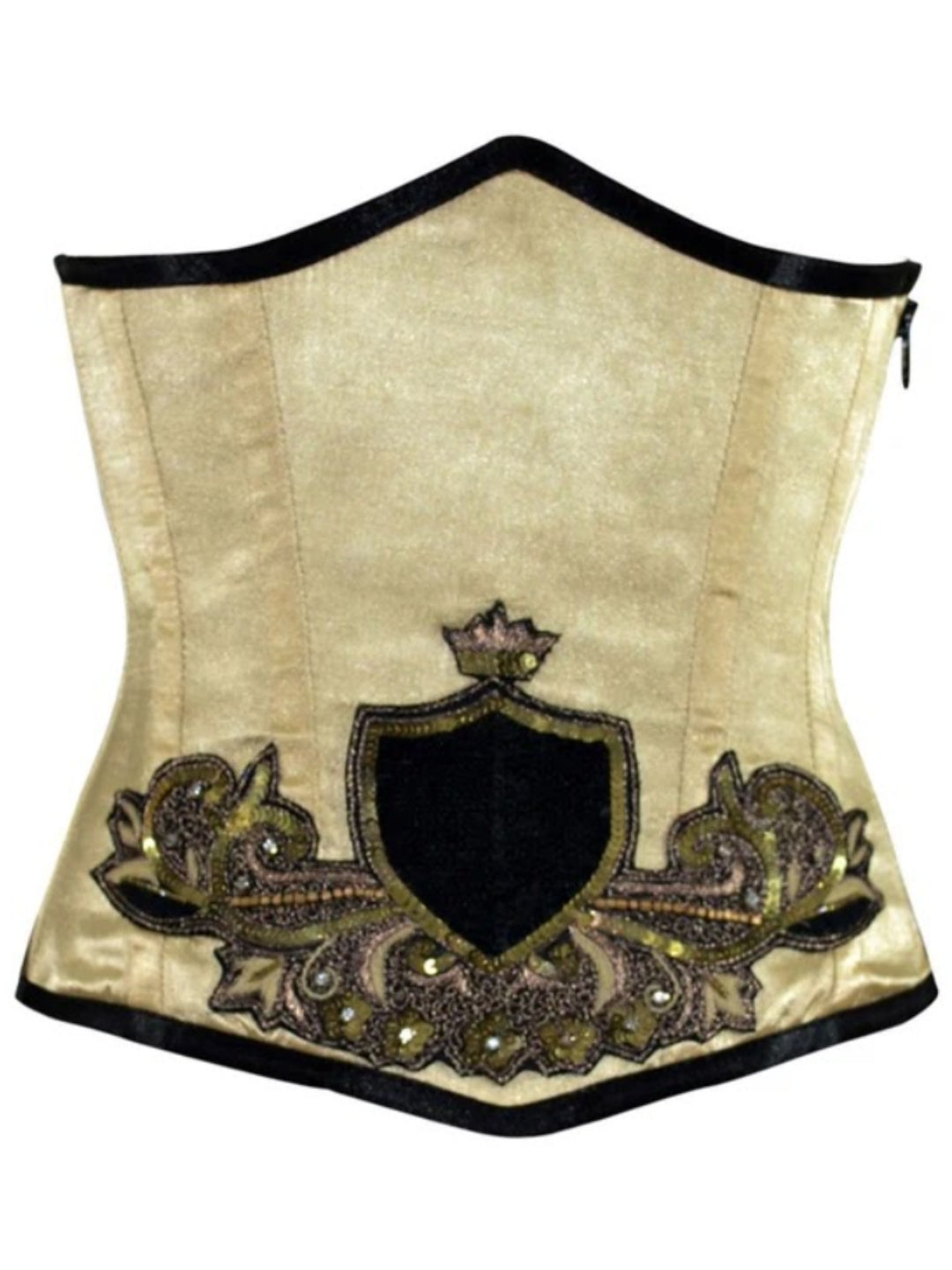 Beige Wanette Underbust Sequined Couture Corset