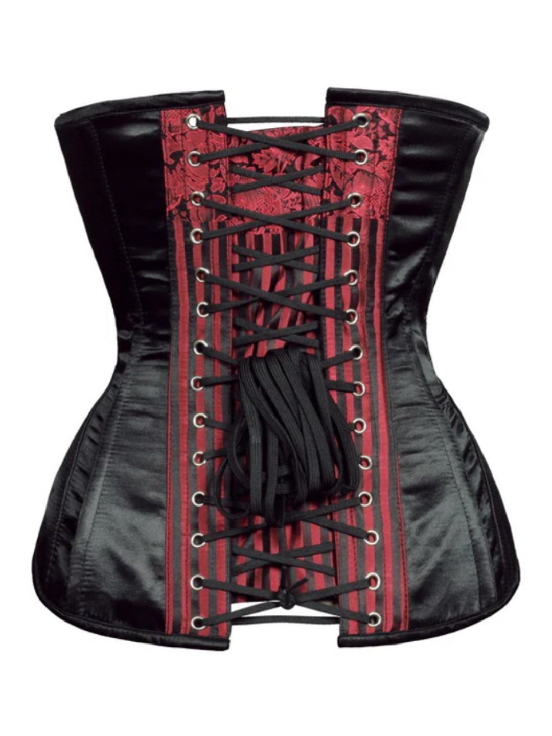 Oralee Red Classy Underbust Satin Brocade Corset