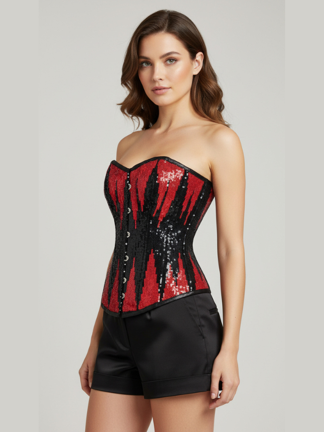 Buy Sequined Overbust Corset in USA