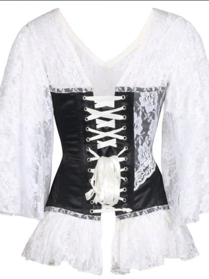 Midnight and Snow Corset Dress