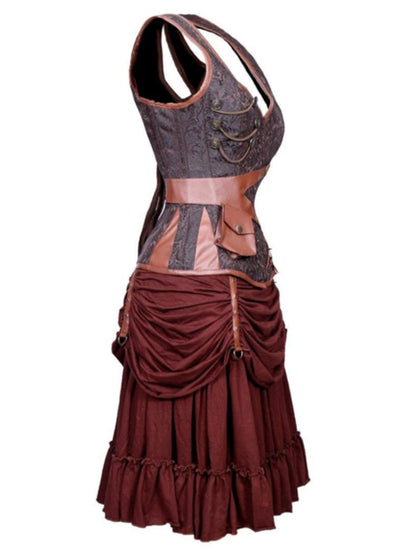 Steampunk Steel Boned Corset Dress