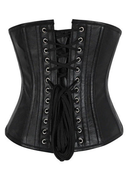 Genuine Leather Underbust Corset for Waist Reduction