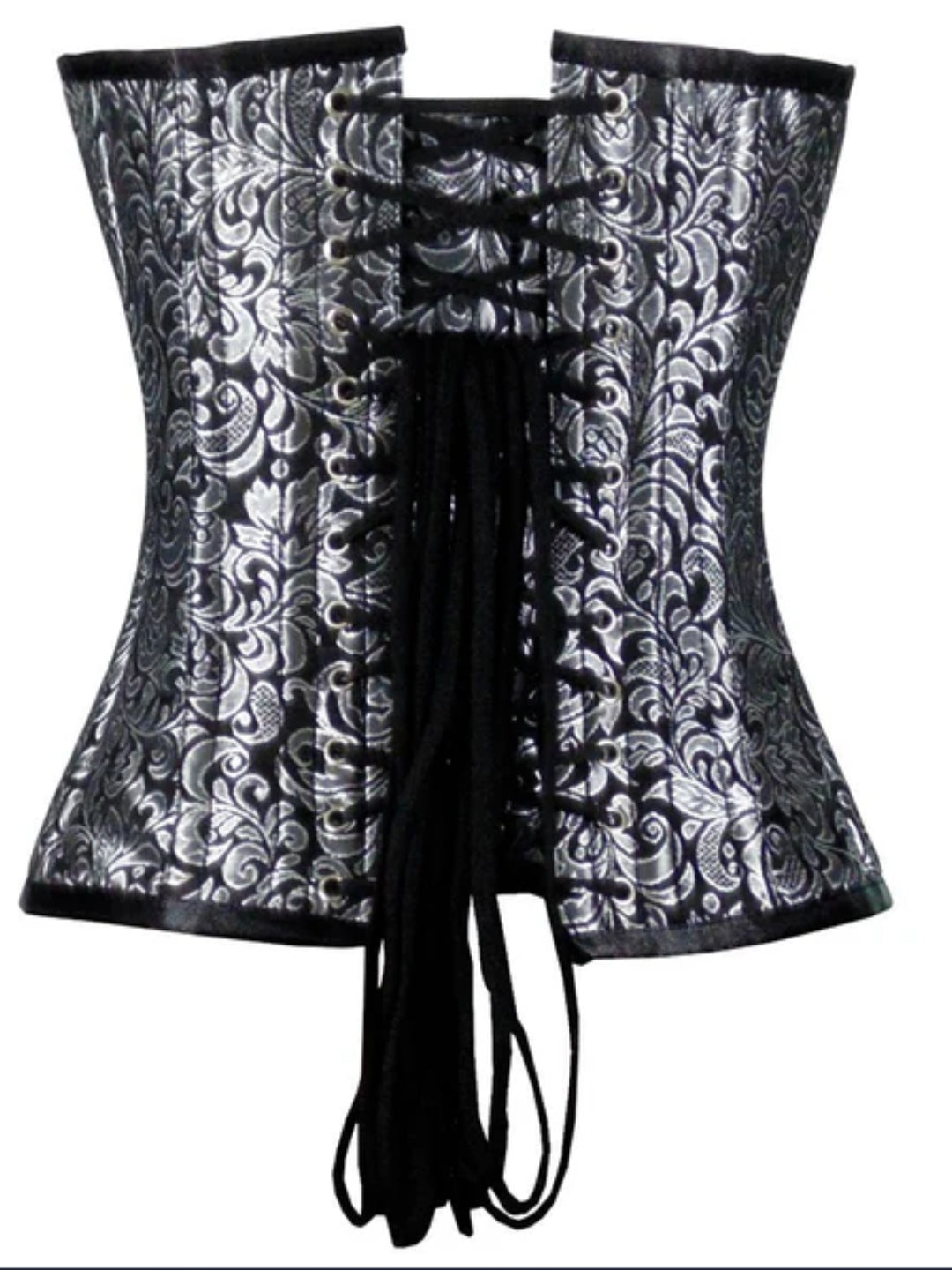 Urania Black & Silver Authentic Overbust Corset