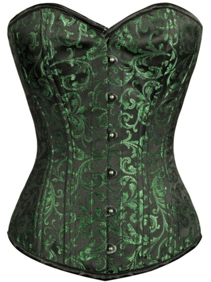 Green Affra Sweetheart Overbust Corset