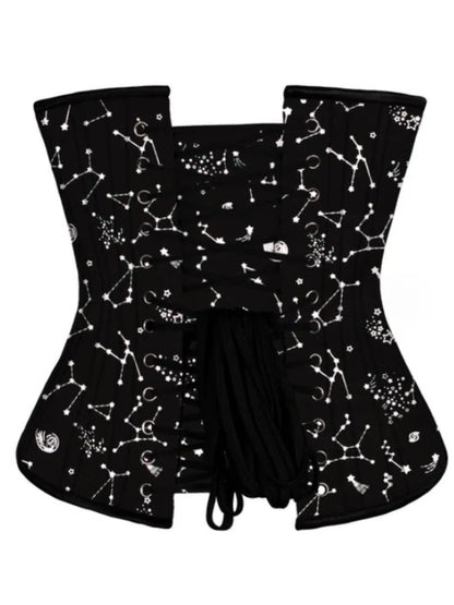 Starry Night Cotton Waist-Cinching Underbust Corset