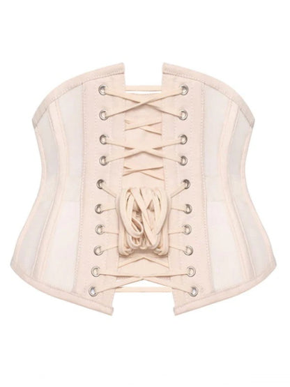 Nude Mesh Waist Cinching Underbust Corset