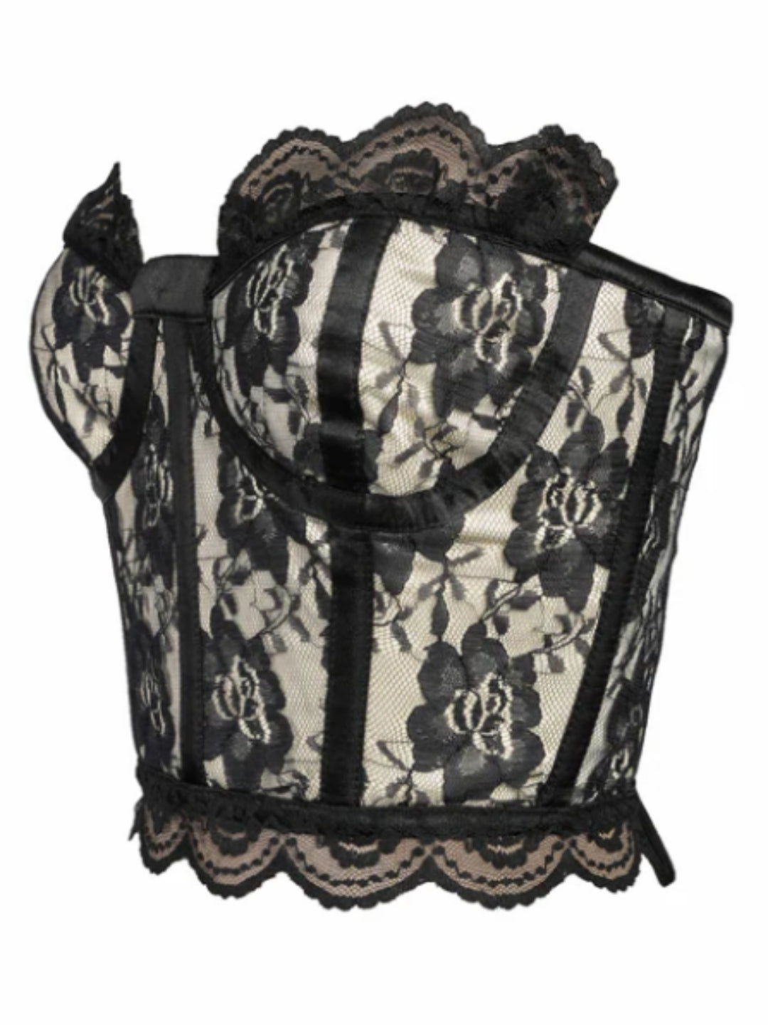 Floral Mesh Corset Style Top