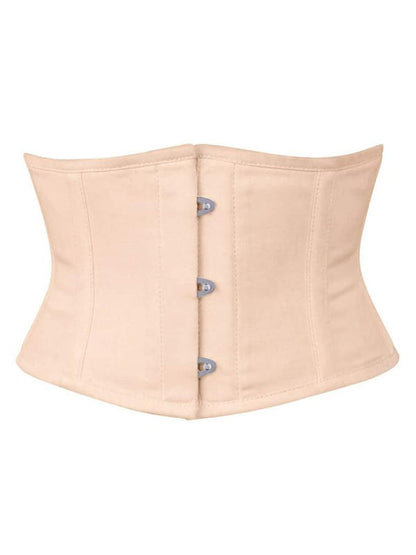 Short Beige Cotton Underbust Corset