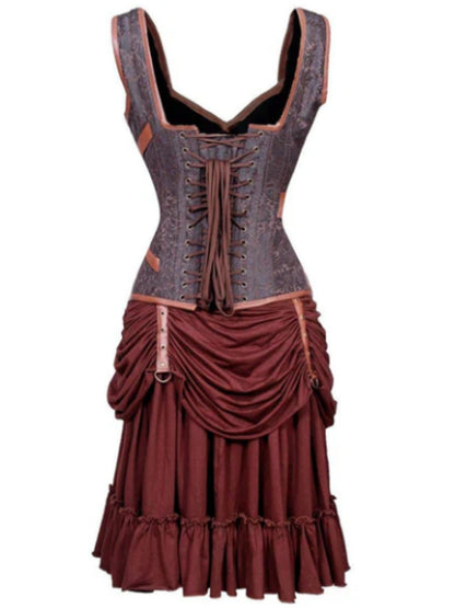 Steampunk Steel Boned Corset Dress