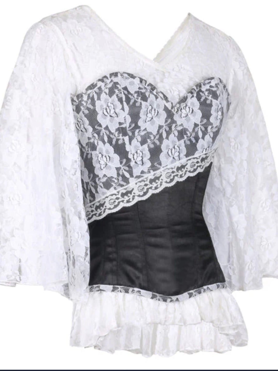 Midnight and Snow Corset Dress