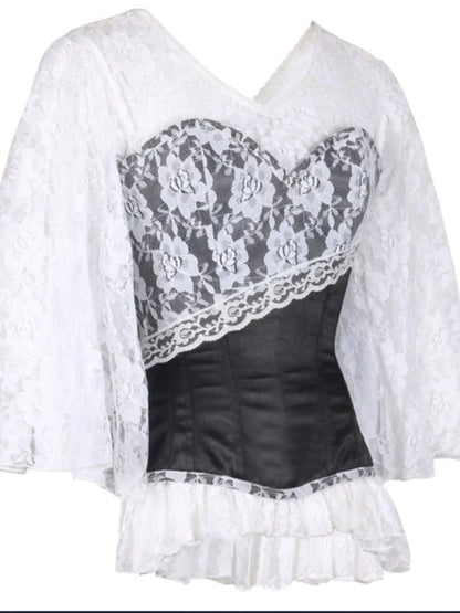Midnight and Snow Corset Dress