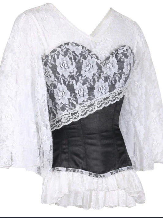 Midnight and Snow Corset Dress