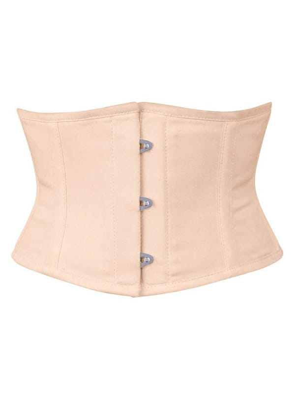 Short Nude Cotton Underbust Corset