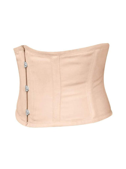Short Beige Cotton Underbust Corset
