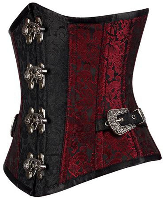 Black/Red Waist Reducing Underbust Corset